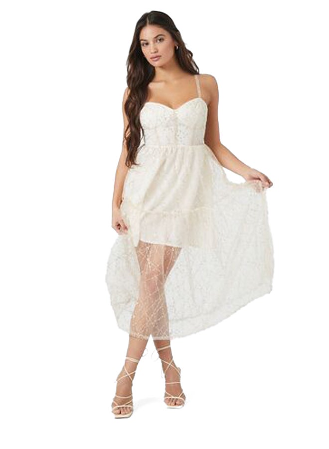 FOREVER 21 Sheer Sequin Midi Dress - Image 5