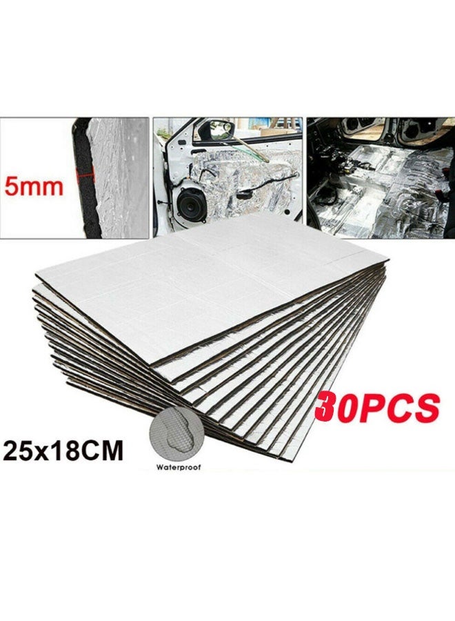 GMORO 30Pcs Cars Rubber Heat Shield Automotive Insulation Mat Noise Insulation Hood Insulation Film Automatic Silencer - Image 1