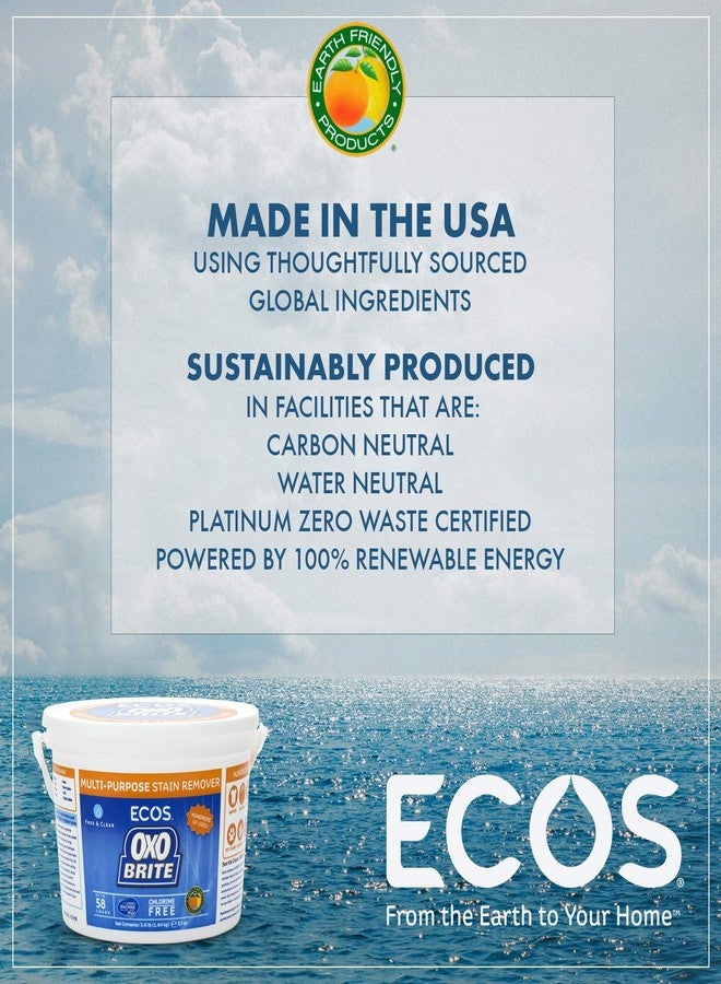 ECOS Earth Friendly Products ECOS Oxo-Brite, Color-Safe Whitener & Brightener, 57.6-Ounces ,3.6 Pound (Pack of 2) - Image 3