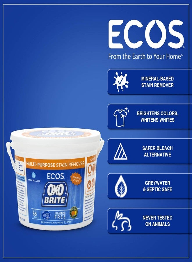 ECOS Earth Friendly Products ECOS Oxo-Brite, Color-Safe Whitener & Brightener, 57.6-Ounces ,3.6 Pound (Pack of 2) - Image 2