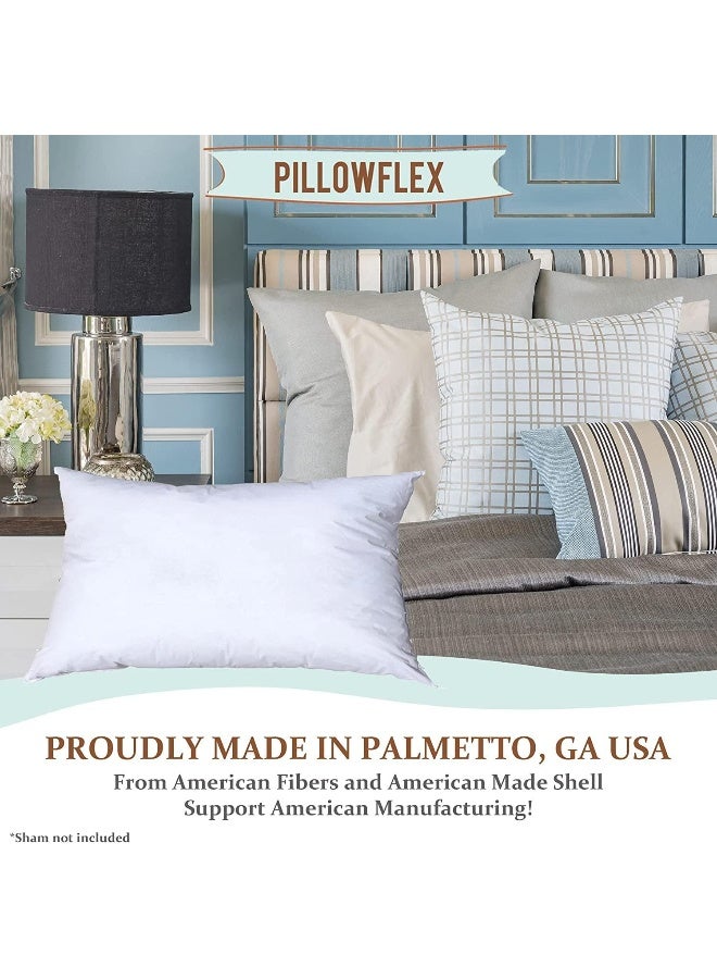 PILLOWFLEX Pillowflex Premium Polyester Pillow Insert  12x20  Rectangle Pillow Form Machine Washable Soft Sham Supports Decorative Form for Covers and Throw Pillows Hypoallergenic  Made in USA  2 Pack  - Image 5