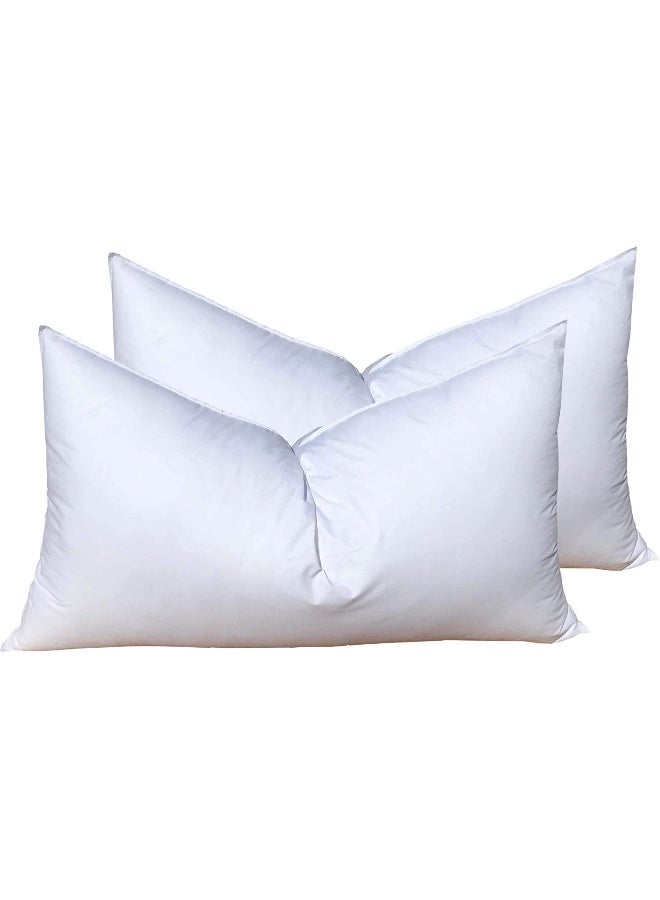 PILLOWFLEX Pillowflex Premium Polyester Pillow Insert  12x20  Rectangle Pillow Form Machine Washable Soft Sham Supports Decorative Form for Covers and Throw Pillows Hypoallergenic  Made in USA  2 Pack  - Image 2