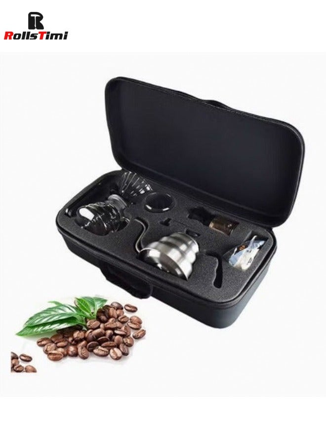 RollsTimi  Drip Coffee Maker Set With Carry Case Black 45x14x29cm - Image 1