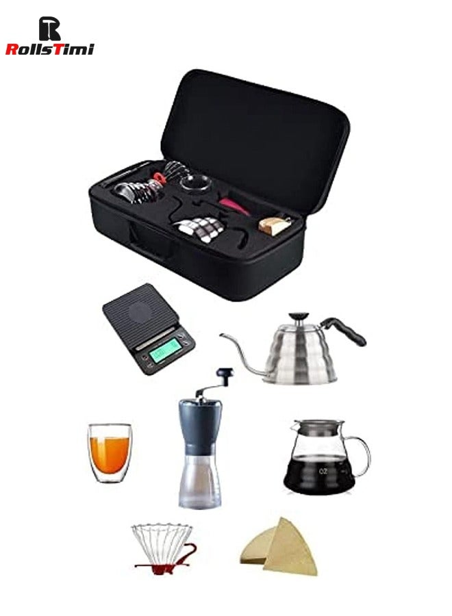 RollsTimi  Drip Coffee Maker Set With Carry Case Black 45x14x29cm - Image 2