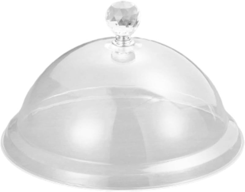 predolo Dome Cover Clear Food Dome Plate Lid Cake Cover Handle Food Tent Protector Dust Protection Easy Maintenance Suitable for Buffet Home Kitchen Outdoor, 18cm - Image 1