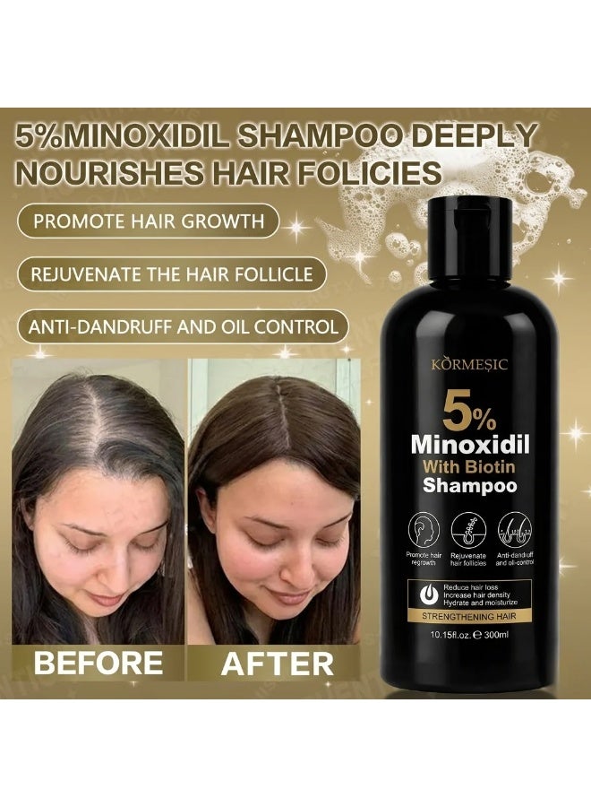 Kormesic 5% Deep Repair Shampoo 300ml: Strengthens hair roots, reduces breakage, controls oil, removes dandruff, and nourishes the scalp. - Image 4