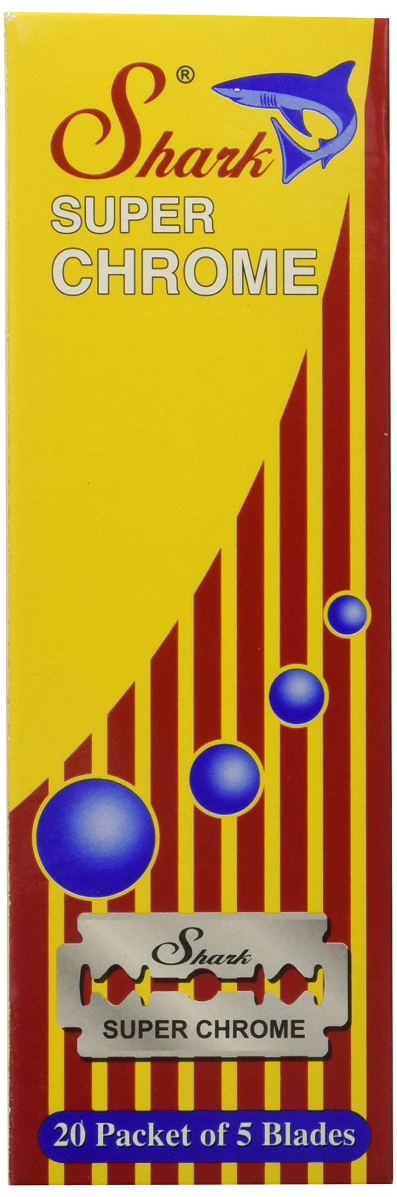 Shark Double Edge Safety Razor Blades Super Chrome 100 Count
