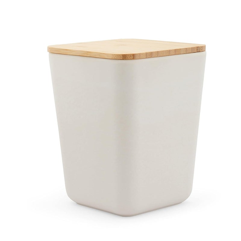 Earthism EcoFriendly Bamboo Fibre CanisterStorage Container Air Tight 1000 Ml Beige - Image 1