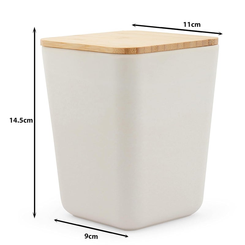 Earthism EcoFriendly Bamboo Fibre CanisterStorage Container Air Tight 1000 Ml Beige - Image 4
