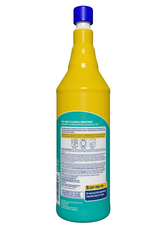 Zep Industrial Grout Cleaner and Brightener - 32 oz (Pack of 4) ZU104632 - Deep Cleaning Pro Formula - Image 3