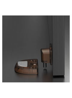 SYOSI Door Holder to Keep Door Open, SYOSI Door Stopper for Bottom of Door, Soundless Door Stop, Windproof Babyproof Mechanical Doorstop, Nailless Door Floor Catch, Light Brown, 1 Pack  - Image 1