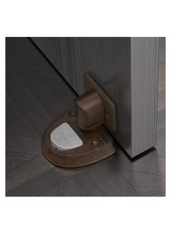 SYOSI Door Holder to Keep Door Open, SYOSI Door Stopper for Bottom of Door, Soundless Door Stop, Windproof Babyproof Mechanical Doorstop, Nailless Door Floor Catch, Light Brown, 1 Pack  - Image 2
