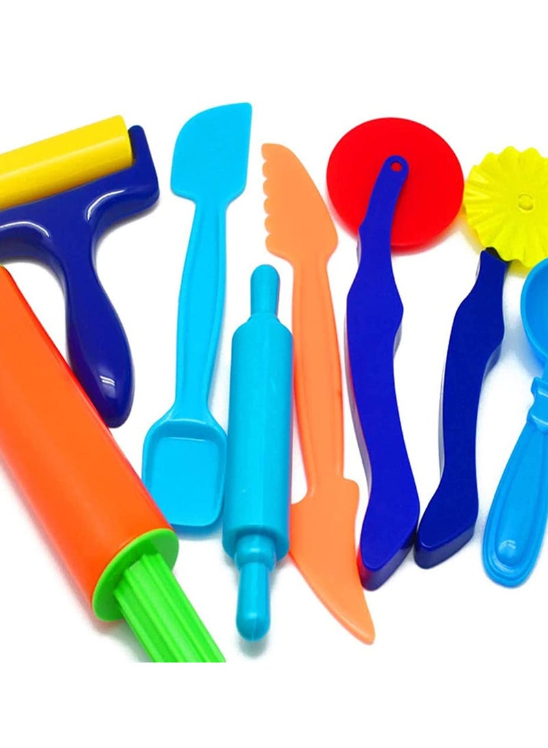 SOLARAE Playdough Sets For Kids, Kids Clay Tools, Plastic Art Clay Dough Playing Tools Set with Models and Mold Smart Dough Tools Kit For Kids 1 Set/20pcs - Image 2