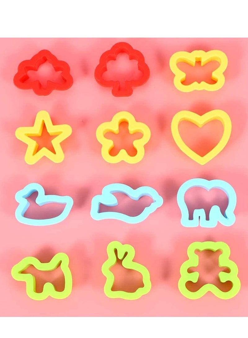 SOLARAE Playdough Sets For Kids, Kids Clay Tools, Plastic Art Clay Dough Playing Tools Set with Models and Mold Smart Dough Tools Kit For Kids 1 Set/20pcs - Image 3