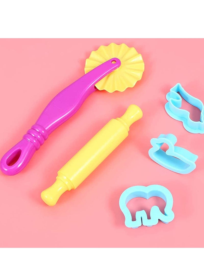 SOLARAE Playdough Sets For Kids, Kids Clay Tools, Plastic Art Clay Dough Playing Tools Set with Models and Mold Smart Dough Tools Kit For Kids 1 Set/20pcs - Image 5