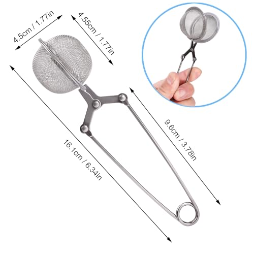 Ecurfu Tea Strainers for Loose Tea, 4 Pack Tea Infuser with Handle Fine Mesh Tea Ball Filter Tea Diffusers Steeper for Loose Leaf Tea, Spices, Seasonings - Image 2
