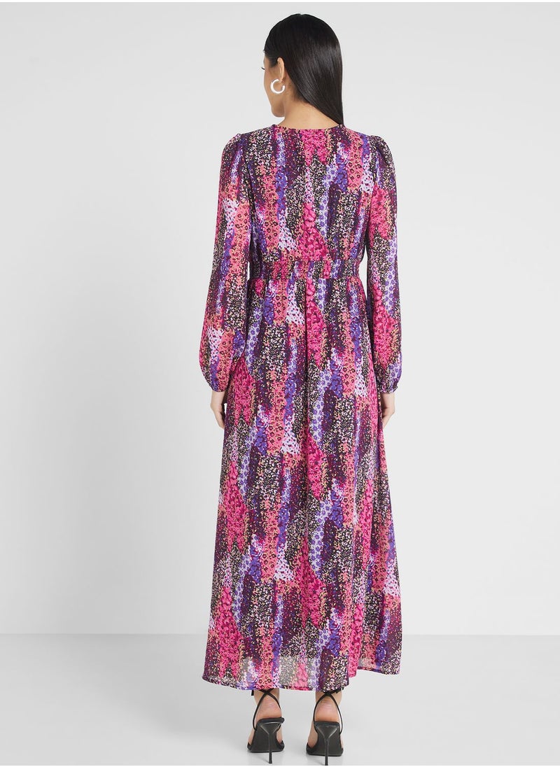 ONLY - V-Neck Tiered Dress - Image 1