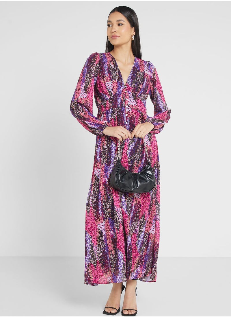 ONLY - V-Neck Tiered Dress - Image 1