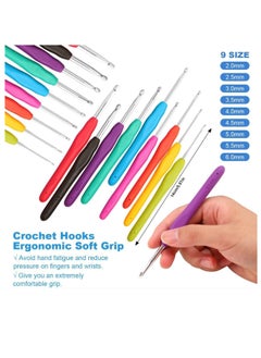 McDou 68-piece crochet set for beginners with 6 colors of crochet yarn and crochet accessories.  - Image 3