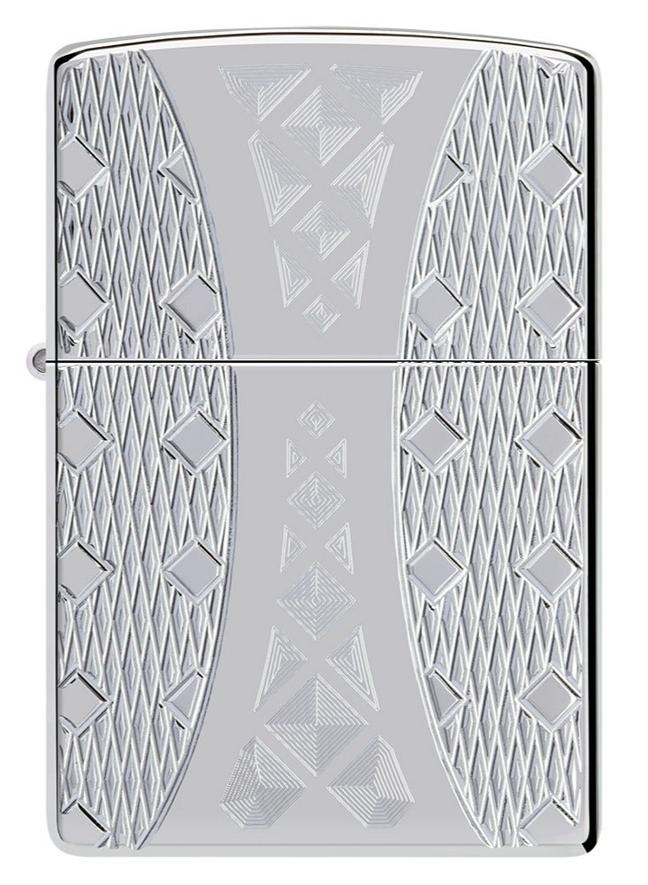 Zippo Ae400241 167 Diamonds Armor High Polish Chrome Windproof Lighter - Image 2