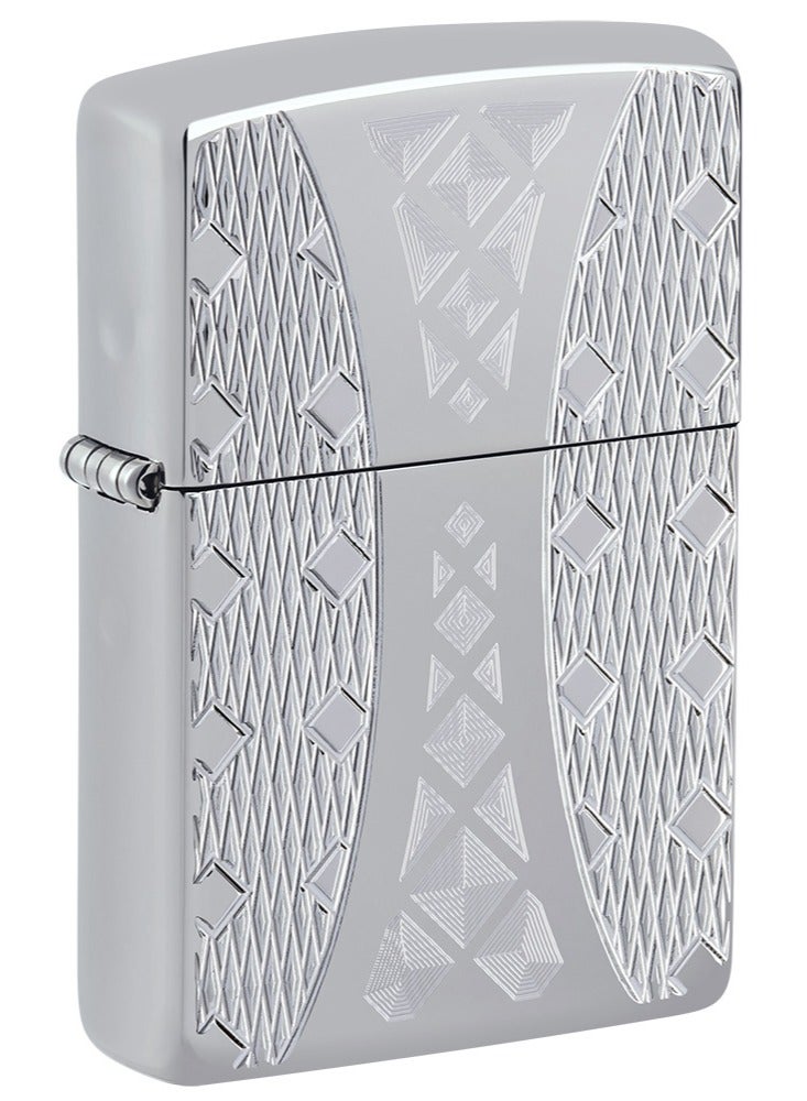 Zippo Ae400241 167 Diamonds Armor High Polish Chrome Windproof Lighter - Image 1