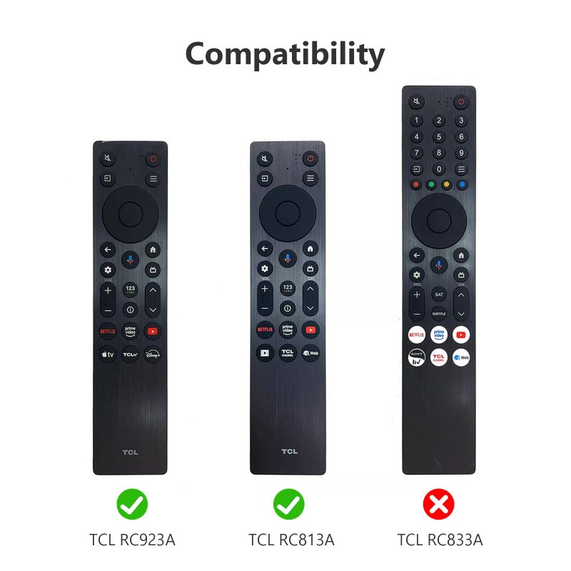 LEFXMOPHY غطاء LEFXMOPHY لجهاز التحكم عن بعد TCL RC923A FMB1 / RC813A FMB1 2025 QM6K QM7K، غلاف سيليكون يتوهج في الظلام - أزرق - Image 2