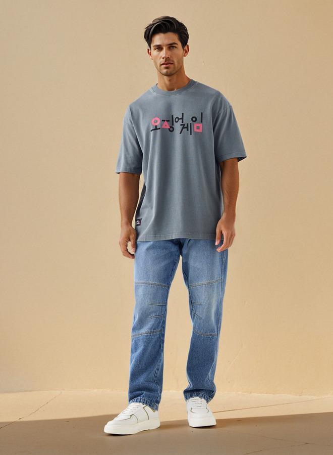 Splash FAV Squid Game Print T-shirt with Crew Neck and Short Sleeves - Image 2