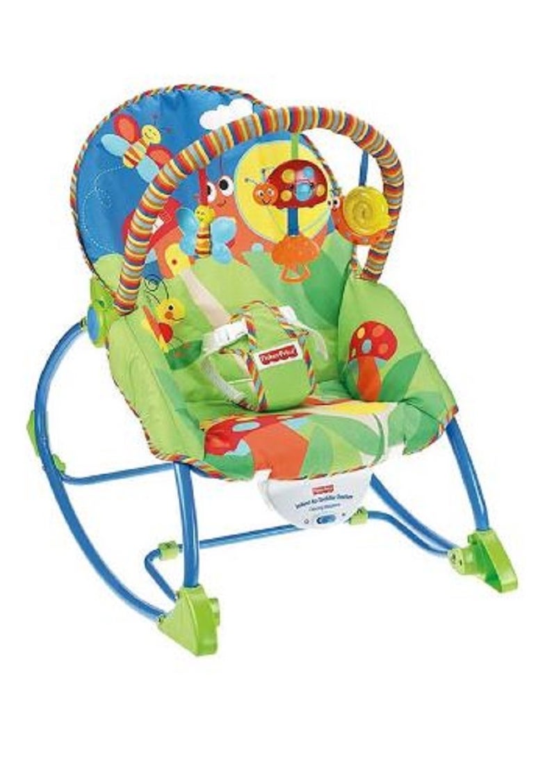 إيه جي دي كرسي هزاز استرخاء للأطفال الرضّع وحديثي المشي باهتزاز مهدئ وحزام أمام بـ 3 نقاط قابل للتعديل من عمر أيام فما فوق - Image 2