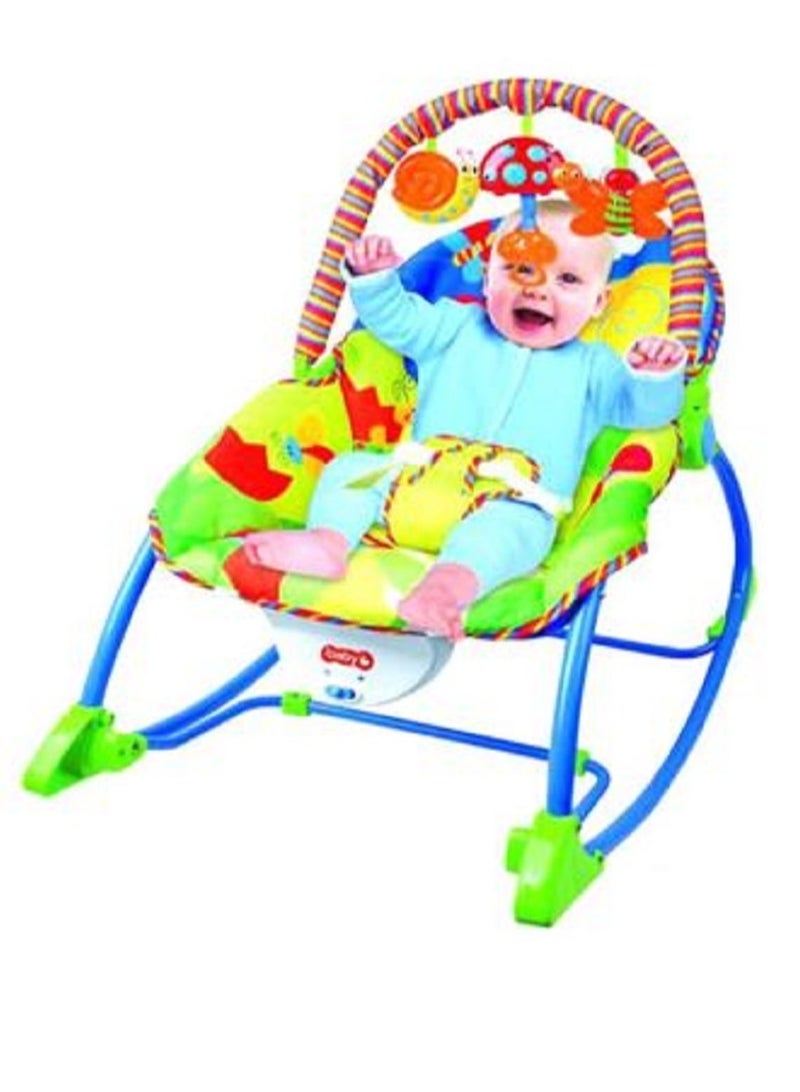 إيه جي دي كرسي هزاز استرخاء للأطفال الرضّع وحديثي المشي باهتزاز مهدئ وحزام أمام بـ 3 نقاط قابل للتعديل من عمر أيام فما فوق - Image 1