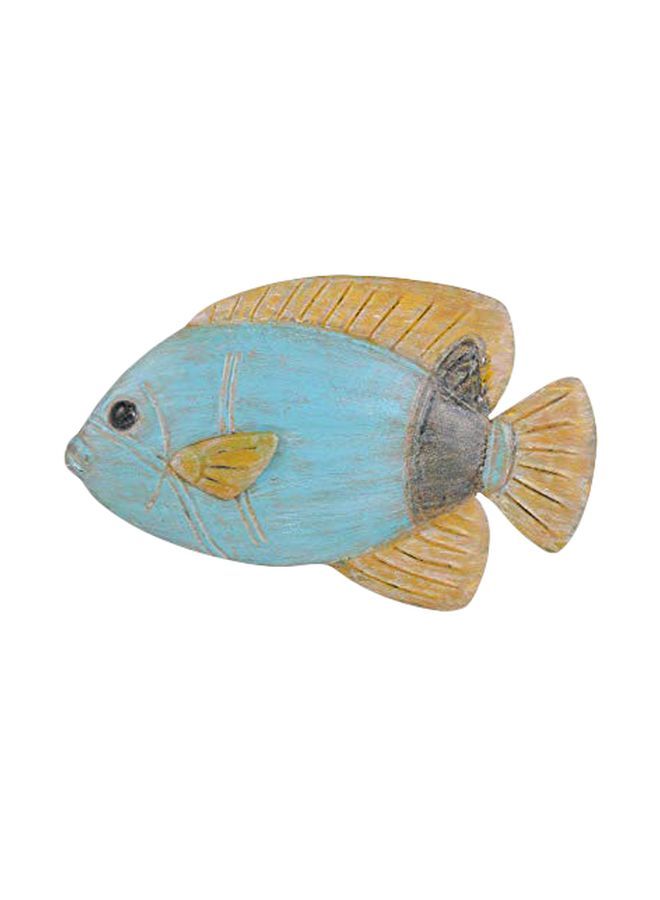 NIBEMINENT Fish Design Wall Hanging Ornament Blue/Brown 27x2x17centimeter - Image 1