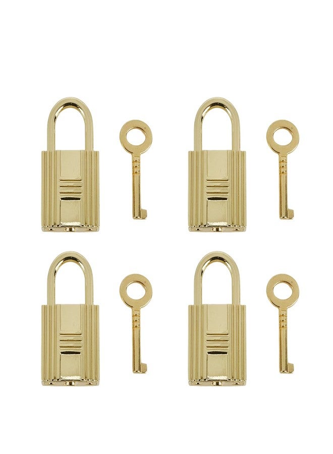 Pastlla 4 Pcs Mini Padlock Metal Padlock Mini Small Lock Luggage, Backpack, Diary, Bag，Jewelry Box Lock with Key，Golden - Image 1