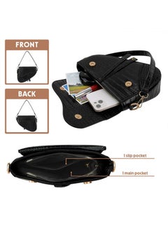 Women'S Saddle Shoulder Bag Pu Leather Crossbody Purse Crocodile Handbag Black Crocodile - pzsku/ZCCB03DE8C42442310B38Z/45/_/1714992453/bdb3fc8b-c9f7-47e4-a538-6246bf4a00c3