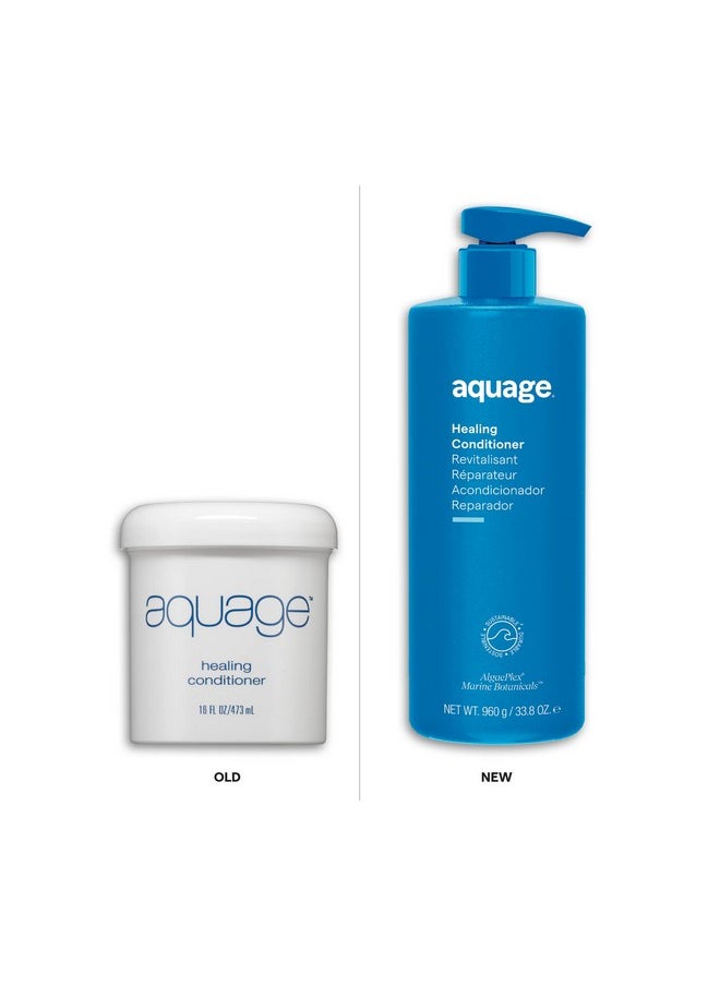 Aquage . Healing Conditioner - Contains Algaeplex Marine Botanicals To Moisturize And Repair Dry Or Damaged Hair And Build Strength From The Inside Out, 33.8 Oz  - Image 1