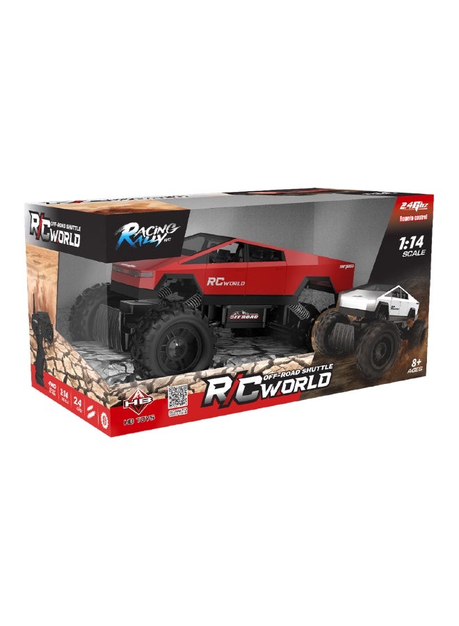 Tesla 1/14 Cyber Crawler Climbing Remote Control Car - Red - Image 3