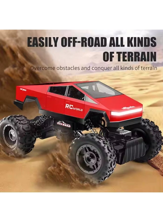 Tesla 1/14 Cyber Crawler Climbing Remote Control Car - Red - Image 4