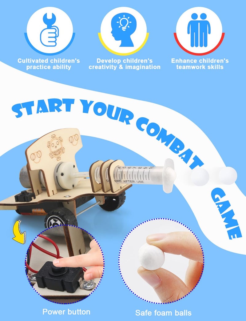 Poraxy STEM Kits for Kids Ages 8-10-12, 6 Set Model Car Kits, 3D Wooden Puzzles, Educational Science Experiment Projects Crafts Kits, Building Toys, Gifts for Boys and Girls 8 9 10 11 12 13 Year Old - Image 2