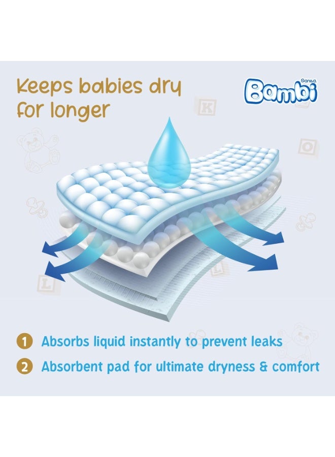 erorex anita Bambi Baby Diapers, Size 2 (Small, 3-6 Kg), 19 Count | All-Round Softness with Wetness Indicator - Image 3