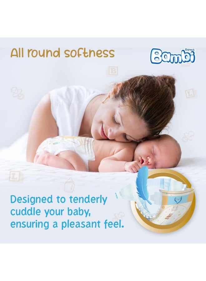erorex anita Bambi Baby Diapers, Size 2 (Small, 3-6 Kg), 19 Count | All-Round Softness with Wetness Indicator - Image 2