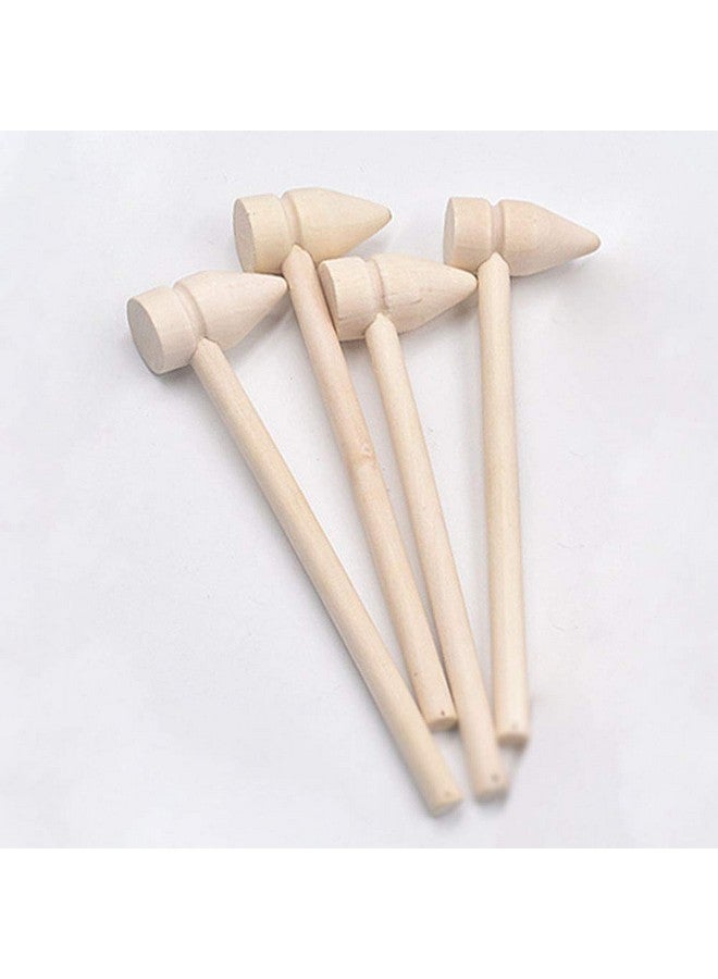 Teensery Teensery 10 Pcs Mini Wooden Hammers Small Pointed Mallets for Cracking Chocolate Hearts - Image 2