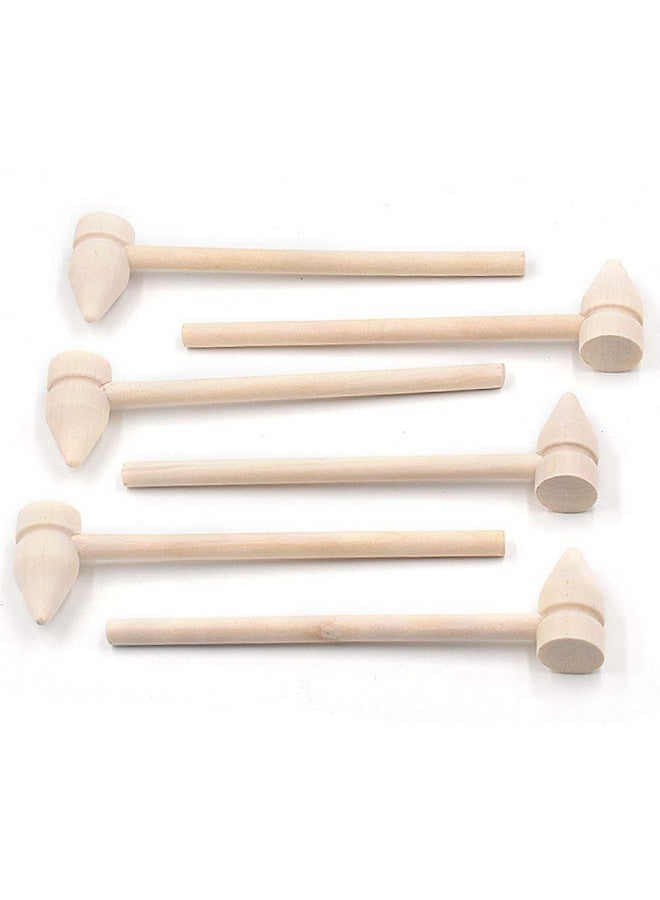 Teensery Teensery 10 Pcs Mini Wooden Hammers Small Pointed Mallets for Cracking Chocolate Hearts - Image 1