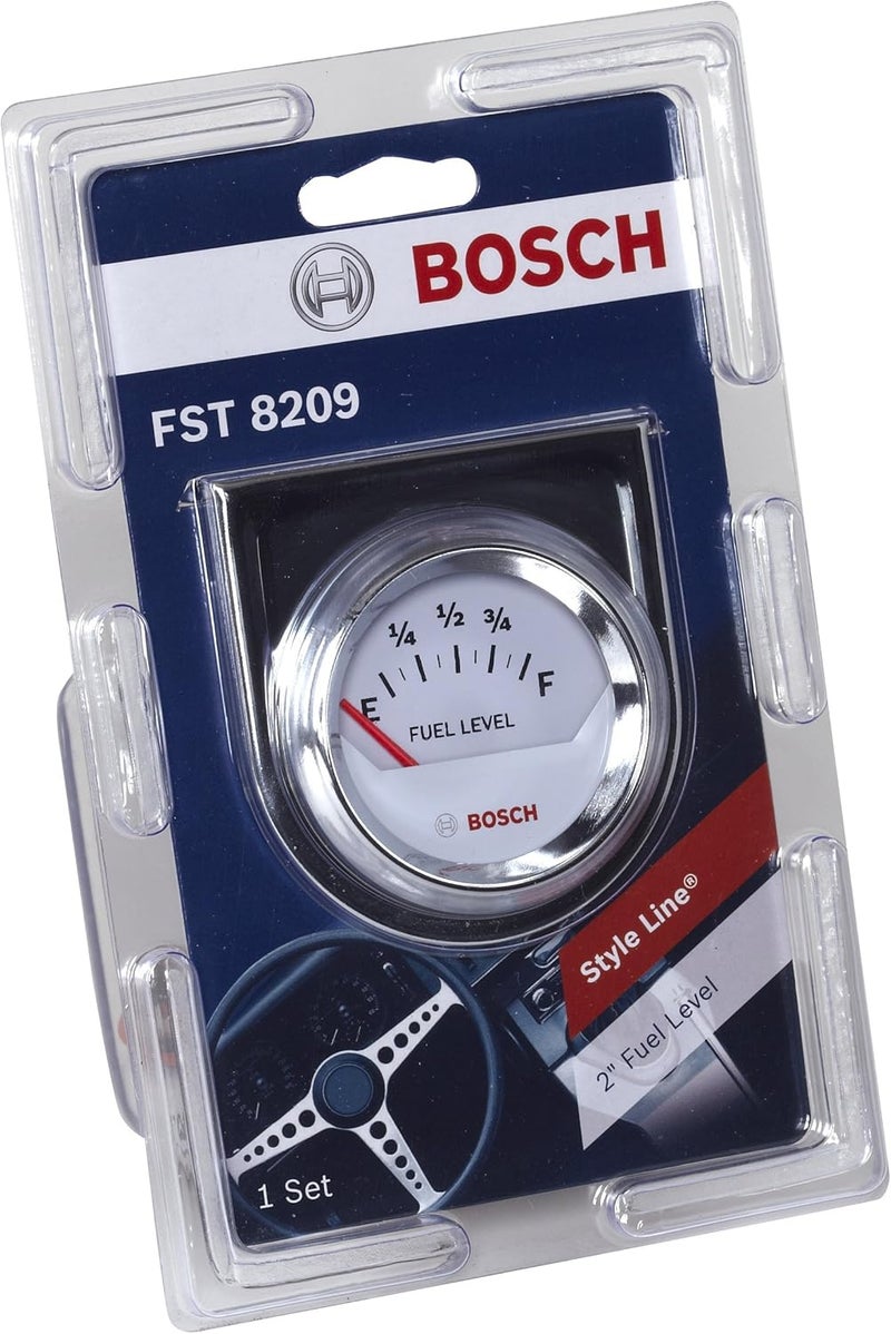 BOSCH SP0F000048 Style Line 2" Electrical Fuel Level Gauge (White Dial Face, Chrome Bezel) - Image 3