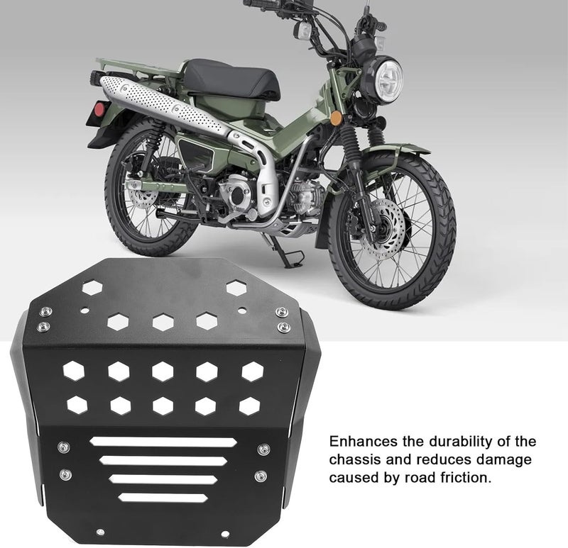 Tbest Engine Guard Skid Plate Aluminum Effective Collision Engine Chassis Cover for Cub 2020 to 2024 Guard Skid Pl and Cub 125 Trail Provides Fit for S - Image 4