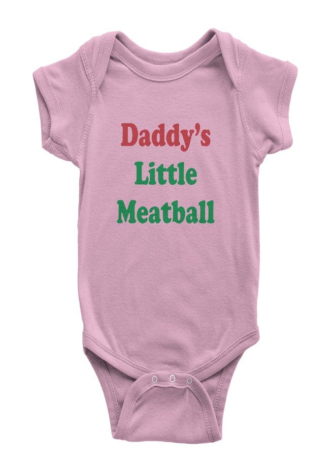 The Pxv One-Piece Daddy's Little Meatball Newborn Light Pink Romper - Image 1