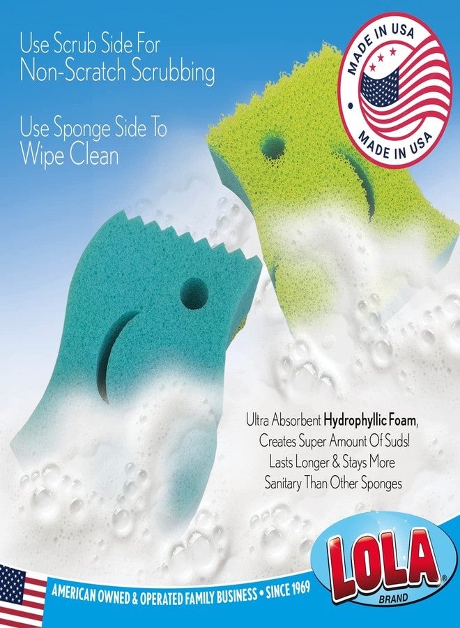 LOLA Scrub N Wipe Boss Sponge, by LOLA, Comparable to Popular Brand but 14.4% More Volume, Firm in Cold Water/Flexible in Warm Water, Made in USA, 1 Pack - Image 2