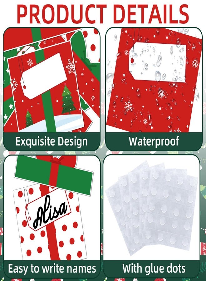 BelleAngle 30 Pack Christmas Bulletin Board Decoration Set Gift Boxes Cutouts for Classroom Decorations Name Labels Paper Cutouts for School Home Holiday Chalkboard Wall Door Supplies - Image 3
