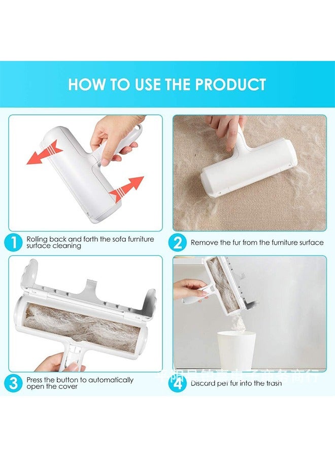 Hair Remover Roller , ​Adhesive Lint Brush for Clothes,Carpet, Car Seats, Dust,Dogs, Cats Assorted - 20 x 19cm - Image 4