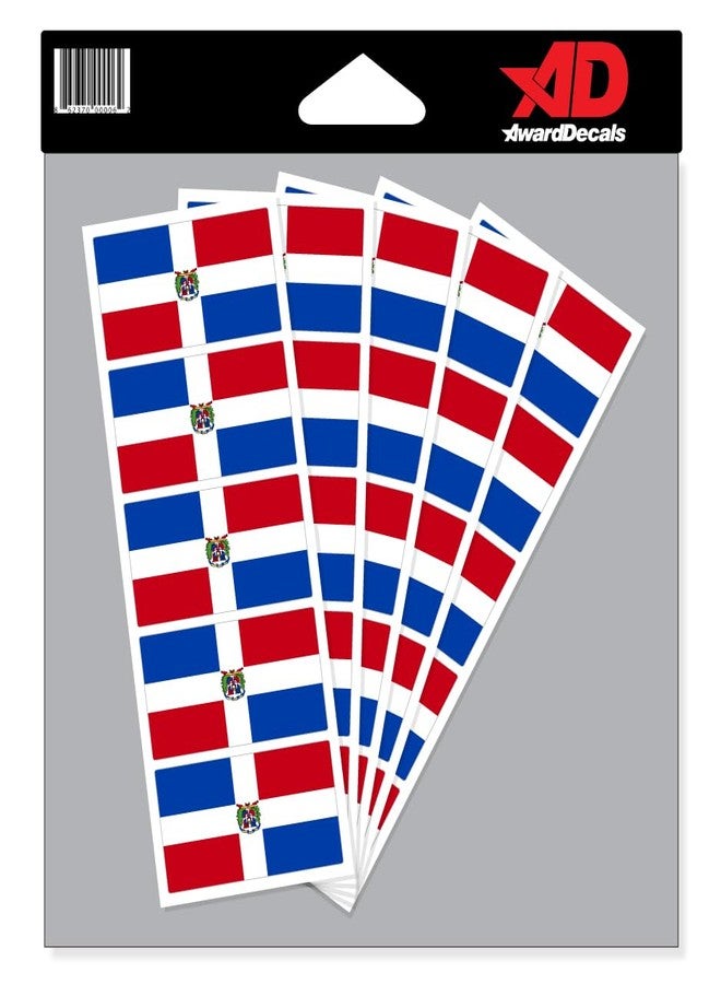 Dominican Repub Flag Sticker Decal for Helmets (Football, Baseball, Softball, Hockey, Lacrosse, Etc.) 50 Stickers The Original Award Decals Premium 20mil Thick Helmet Decals Made in the USA since 1976