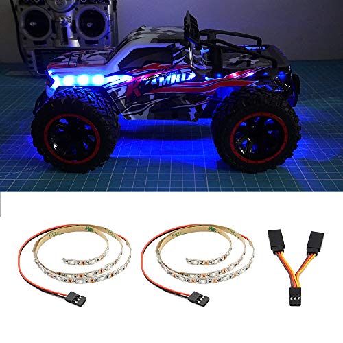 elechawk LED Light Strip for RC Fixed Wing Airplane Flying Wing Plane AR Wing Drone Model Car Truck Blue - Image 1