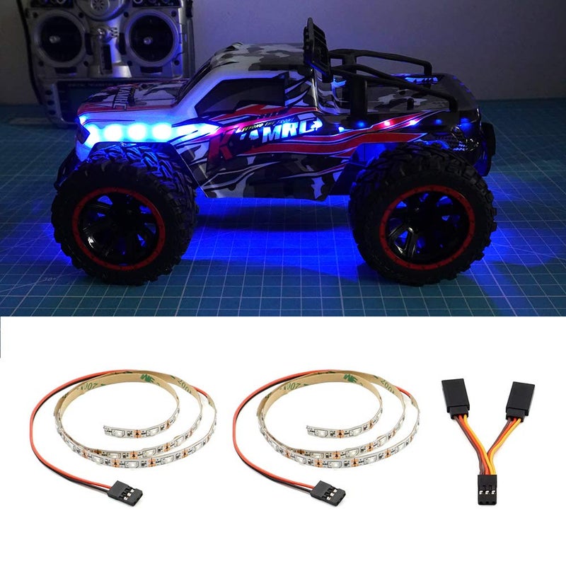 elechawk LED Light Strip for RC Fixed Wing Airplane Flying Wing Plane AR Wing Drone Model Car Truck Blue - Image 2