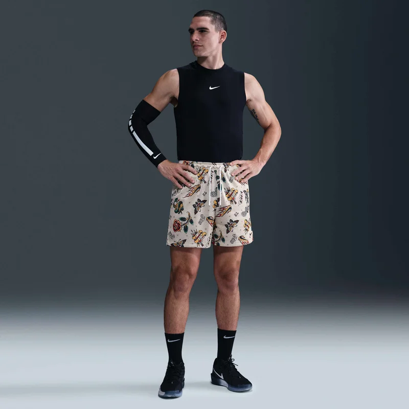 Nike Beige Men's Dri-FIT Practice Mesh Basketball Shorts for Men | Best Price UAE